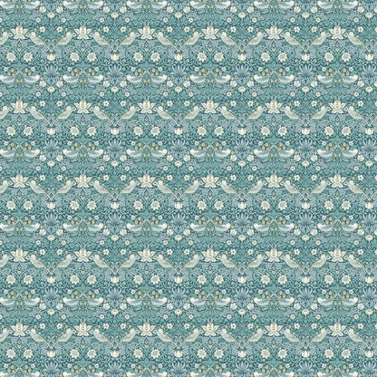 Teal F1678/01 - Strawberry Thief By Clarke & Clarke || Material World