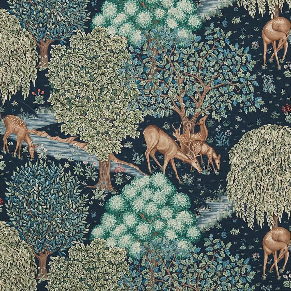 Tapestry Blue - The Brook (Linen) By Morris & Co || Material World Tapestry Blue - The Brook (Linen) By Morris & Co || Material World