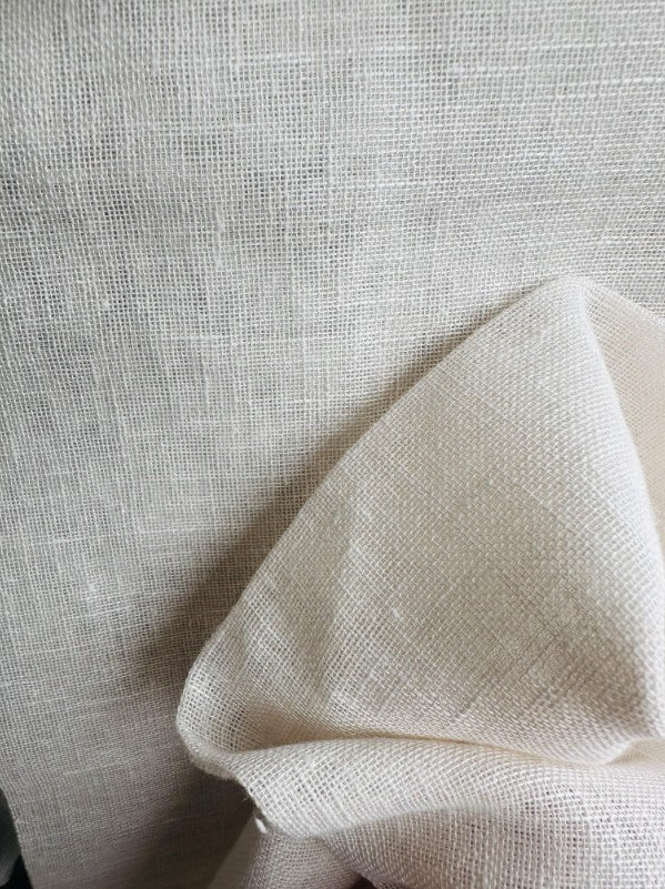 Beige - Belgium Linen By Slender Morris Furnishings || Material World