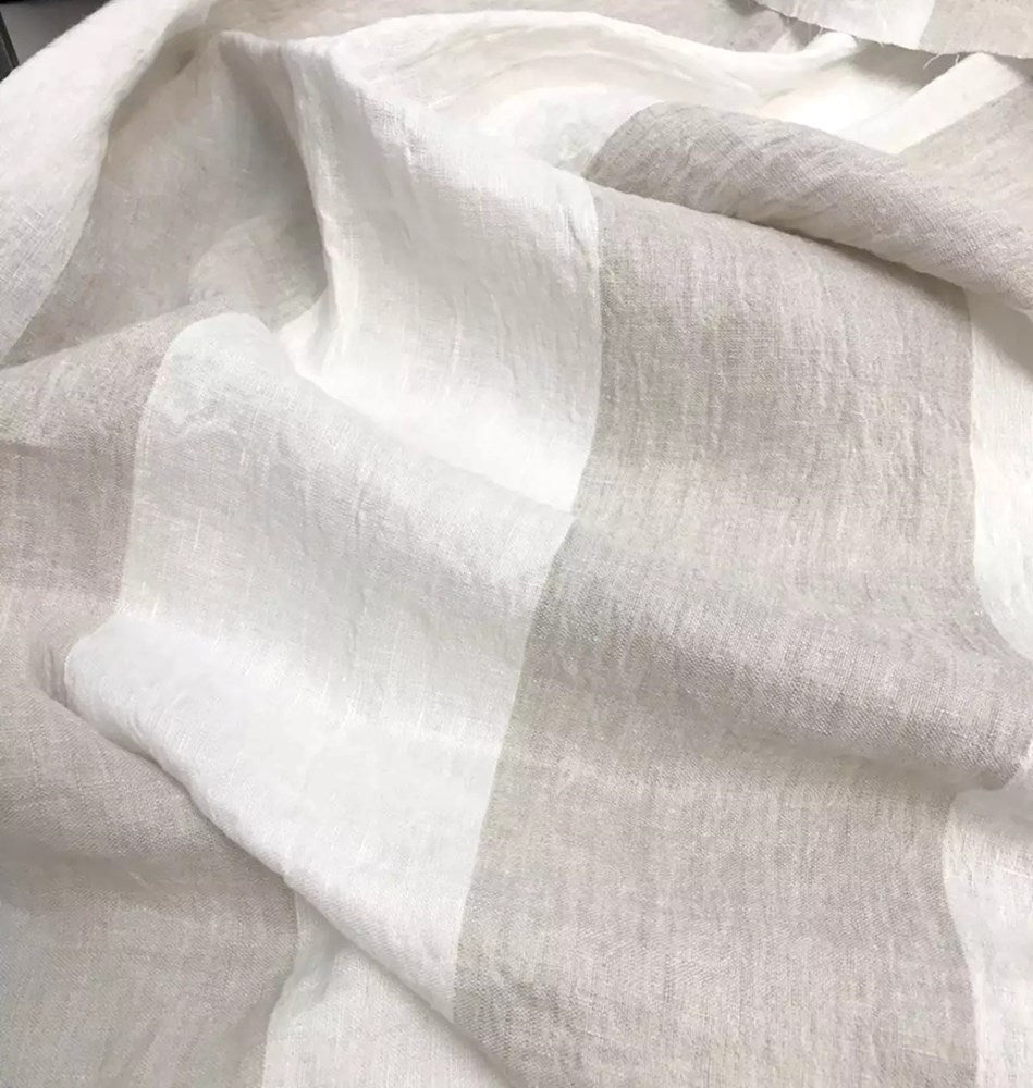 Linen - Coast Stripe By Unique Fabrics || Material World