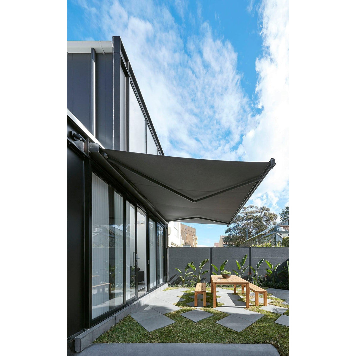  - Folding Arm Awning by Hunter Douglas By Hunter Douglas || Material World