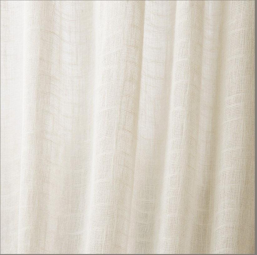 Beige - LuxLinenSheer By Slender Morris Furnishings || Material World