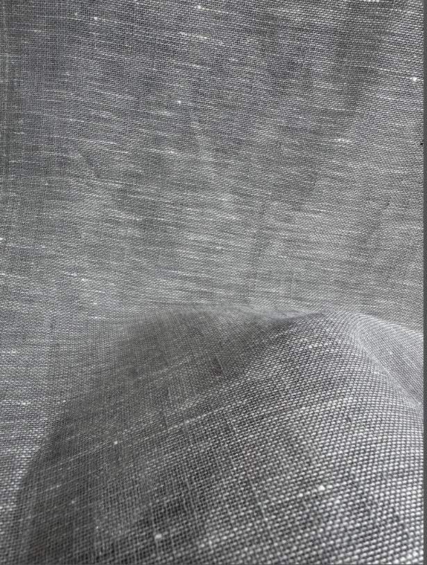 Charcoal - LuxLinenSheer By Slender Morris Furnishings || Material World