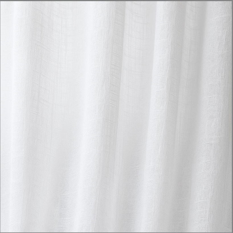 White - LuxLinenSheer By Slender Morris Furnishings || Material World