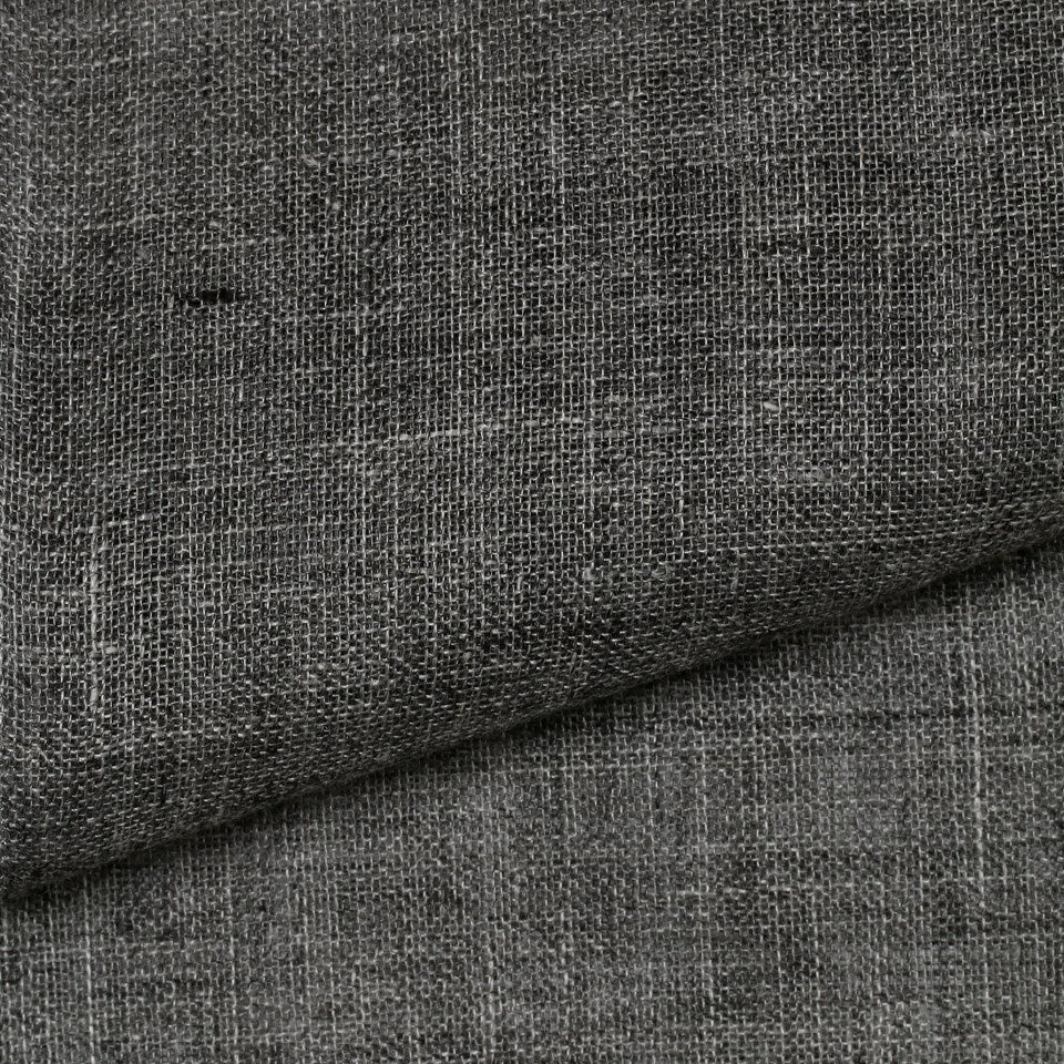 Slate - Melange Linen Sheer By Westbury || Material World