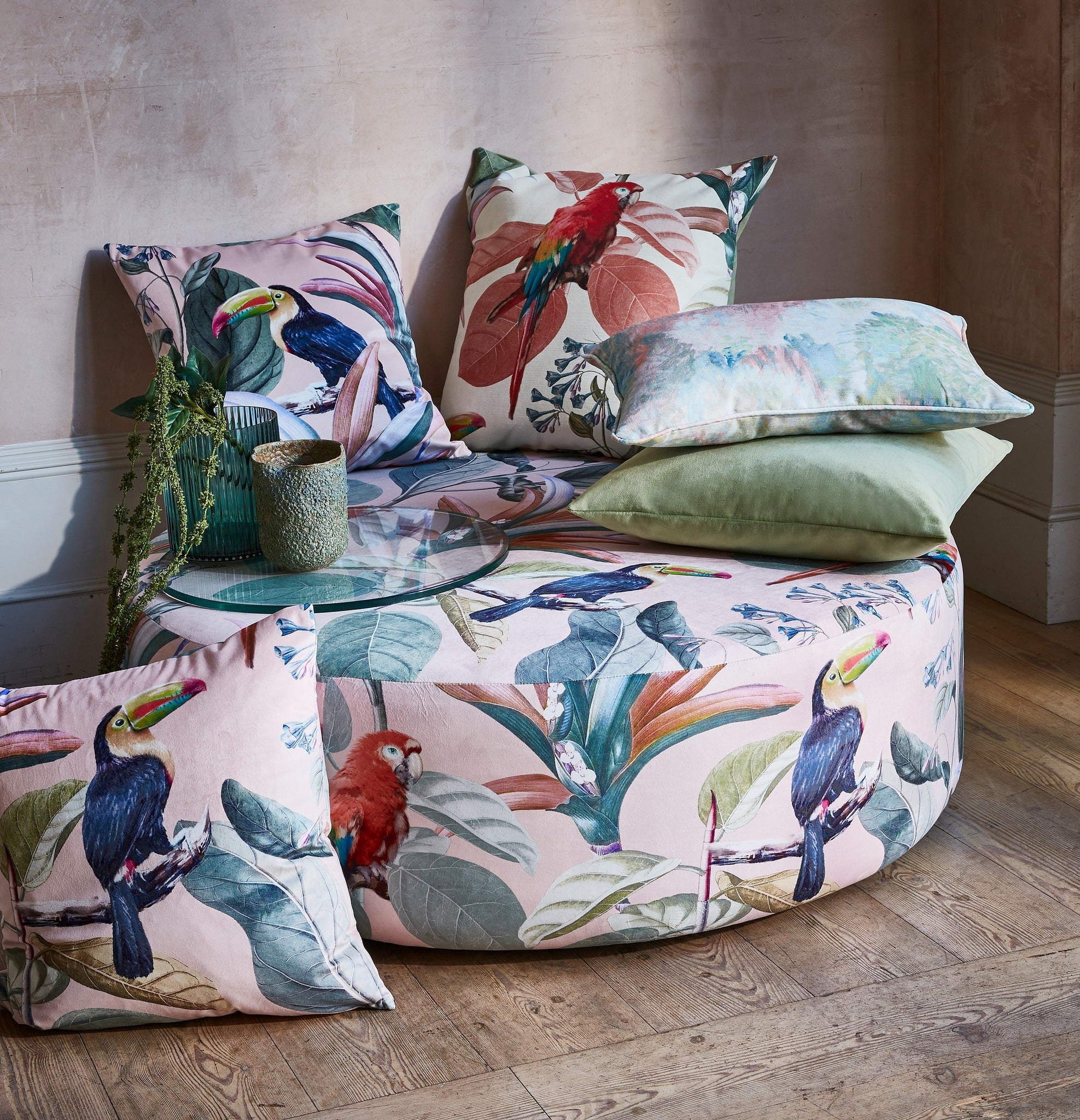 Parrot - fabric | Painted Canvas | Prestigious Textiles – Material World