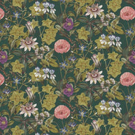 Emerald - Passiflora Velvet By Clarke & Clarke || Material World