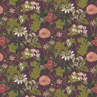 Mulberry - Passiflora Velvet By Clarke & Clarke || Material World