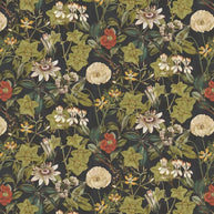 Noir - Passiflora Velvet By Clarke & Clarke || Material World