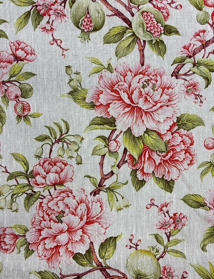 Rose - Pomegranate By Raffles Textiles || Material World