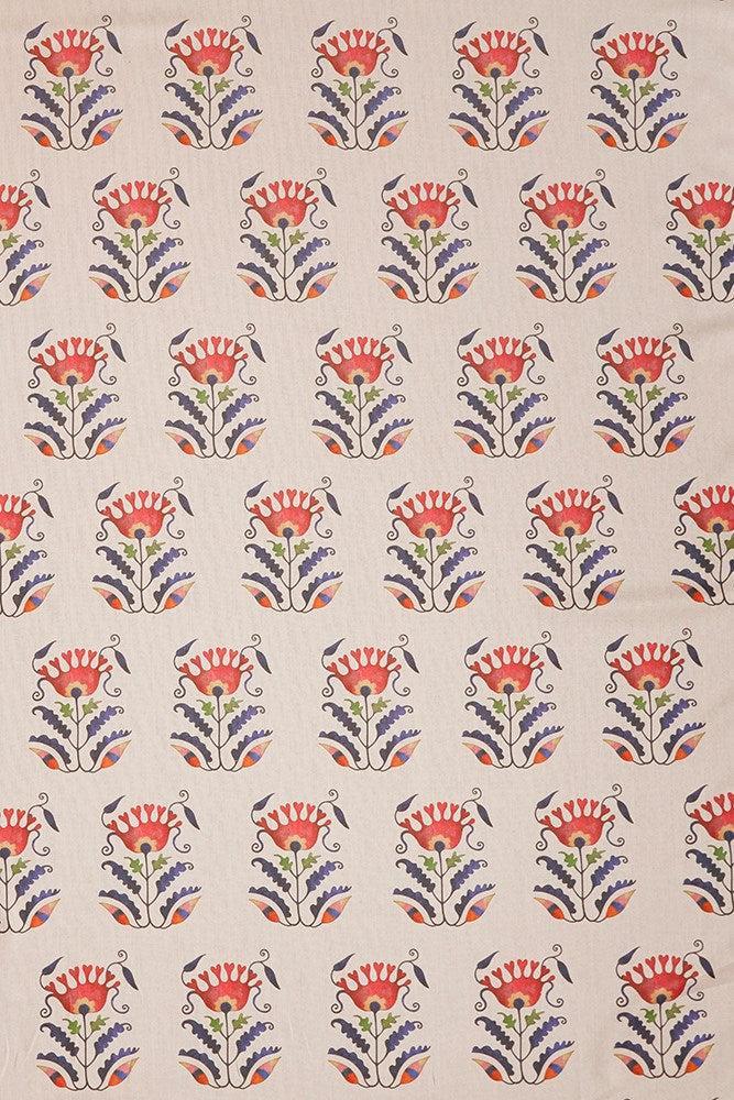 Blue - Suzani Flower By James Malone Fabrics || Material World