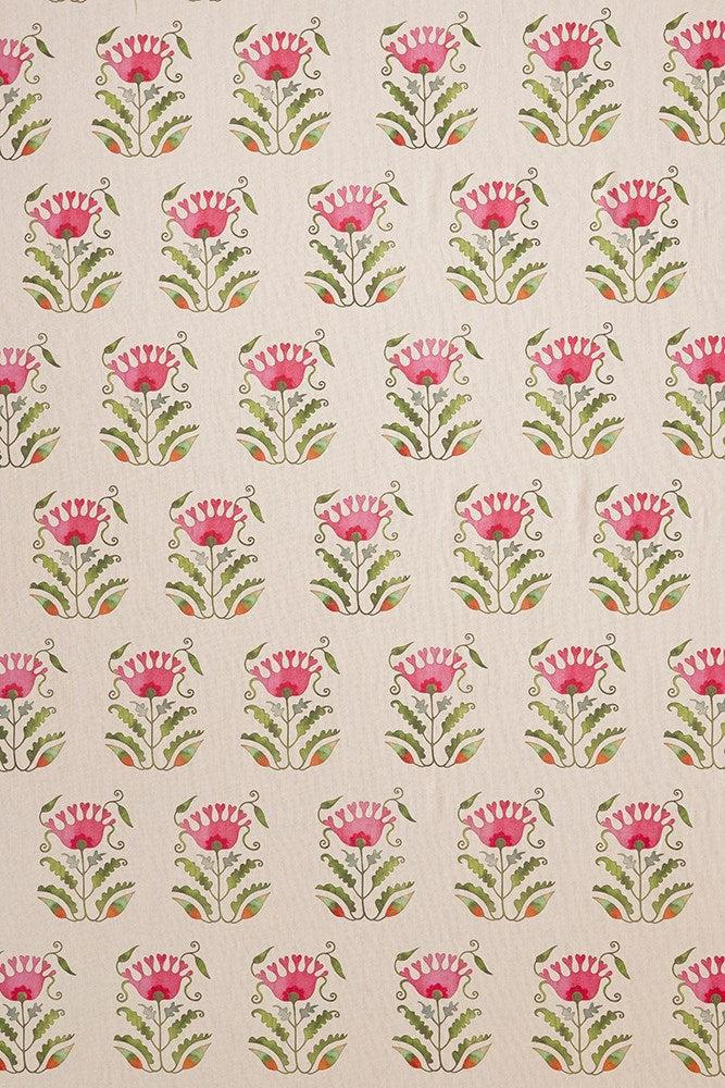 Green - Suzani Flower By James Malone Fabrics || Material World