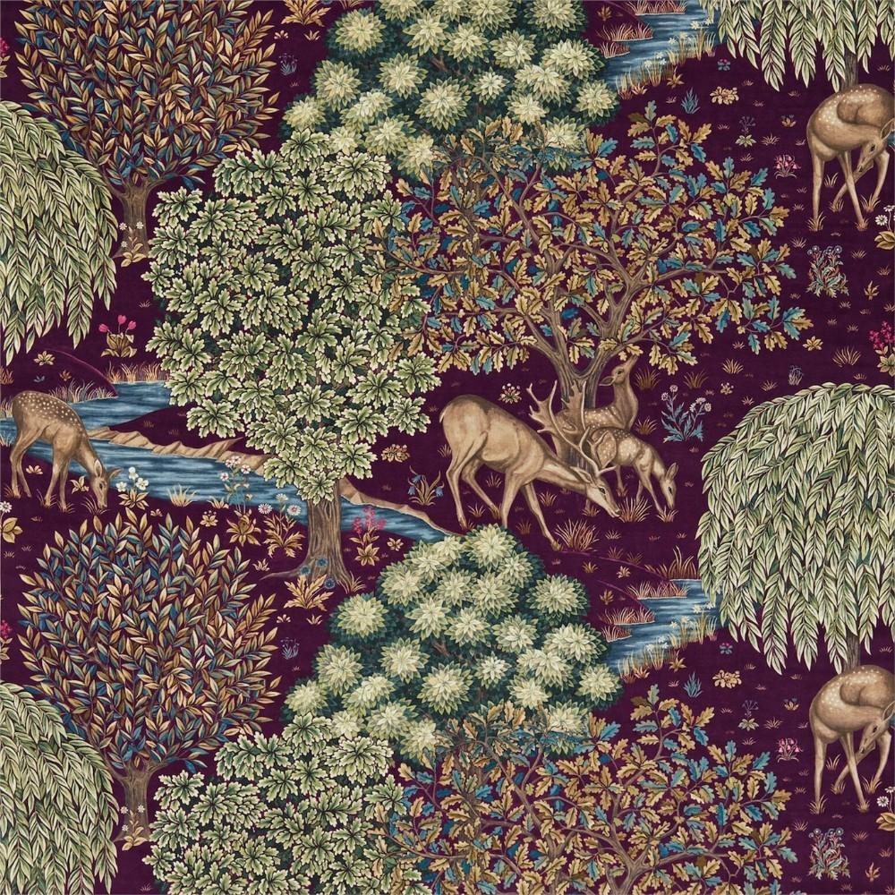 Tapestry Red - The Brook (Velvet) By Morris & Co || Material World