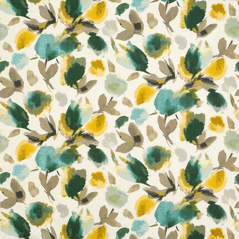Aqua - Flower Burst By James Dunlop Textiles || Material World