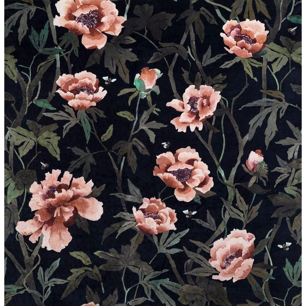 Midnight - Peonia Velvet By Mokum || Material World