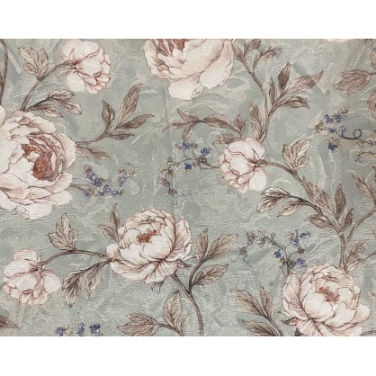 Blue - Peony (Jacquard) By Slender Morris || Material World