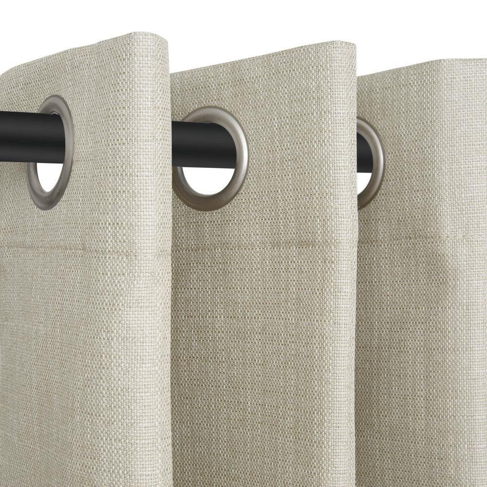 Taupe - Porter Ring Top (Eyelet) Blockout Curtain 140X160cm By Nettex || Material World