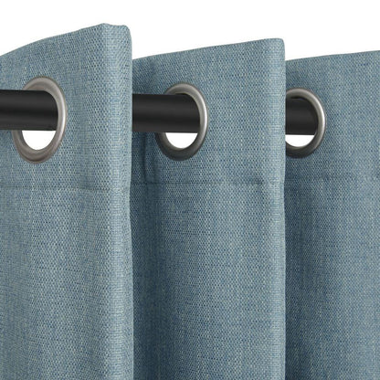 Teal - Porter Ring Top (Eyelet) Blockout Curtain 140X160cm By Nettex || Material World