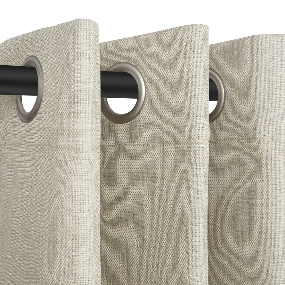 Taupe - Porter Ring Top (Eyelet) Blockout Curtain 140X221cm By Nettex || Material World