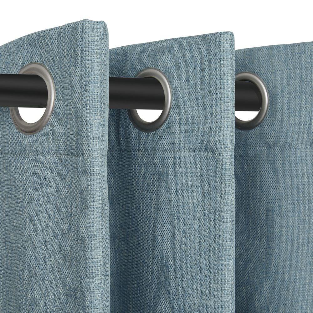 Teal - Porter Ring Top (Eyelet) Blockout Curtain 140X221cm By Nettex || Material World
