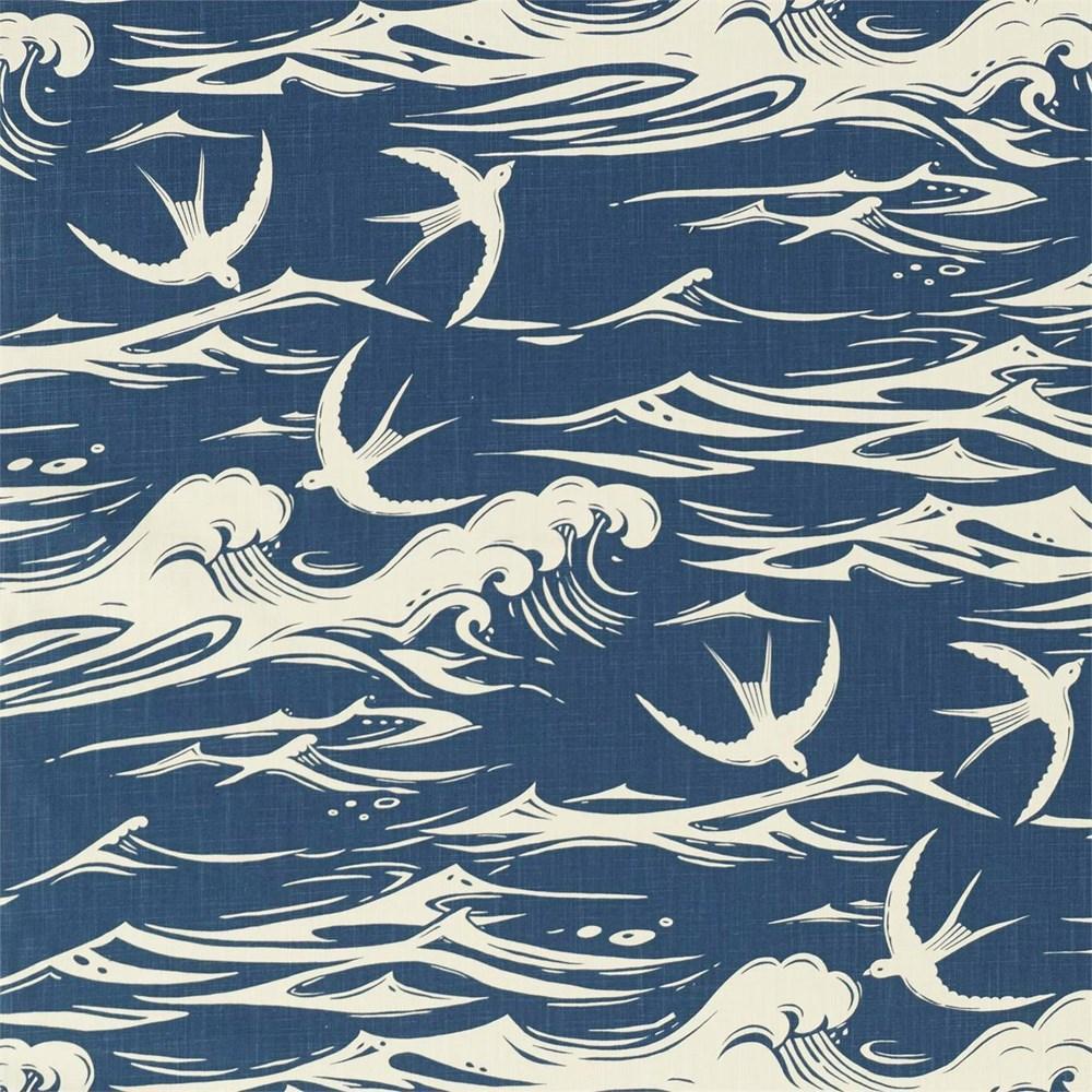 Navy - Swallows At Sea By Sanderson || Material World